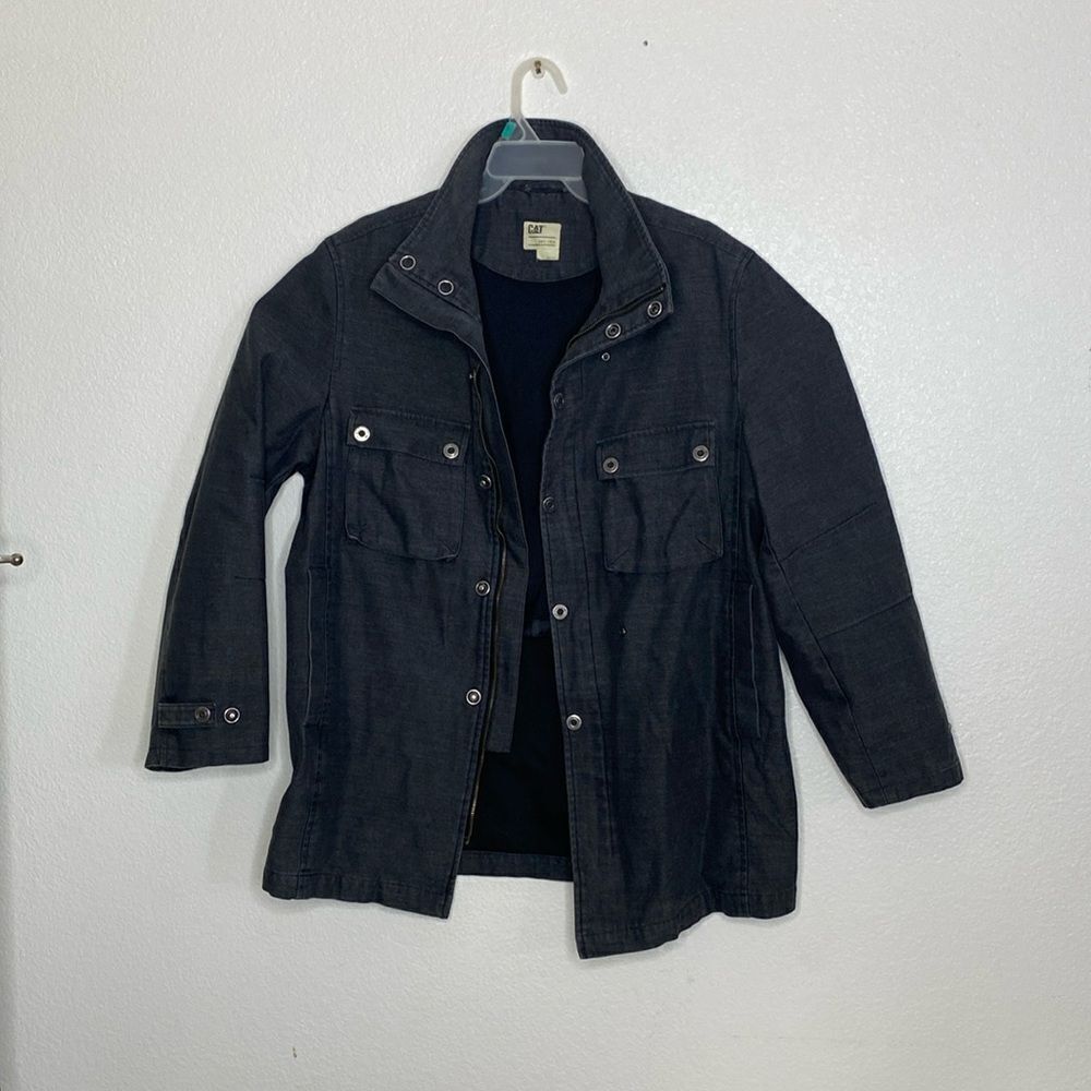 CAT Men’s Full Zip/ Snap Button Closure, Fully Lined Jacket Size M